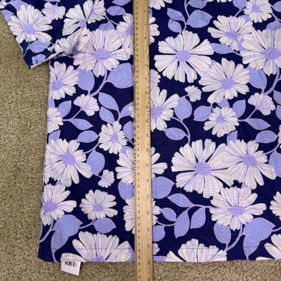 Gap Shirt Men's Large Blue White Floral Hawaiian Camp Collar Button Up NWT E841 - Picture 8 of 9